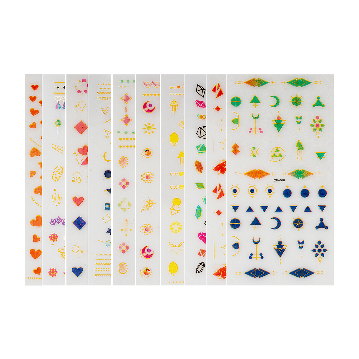 لنز ناخن کد 01 بسته 10 عددی ارسال با طرح رندوم