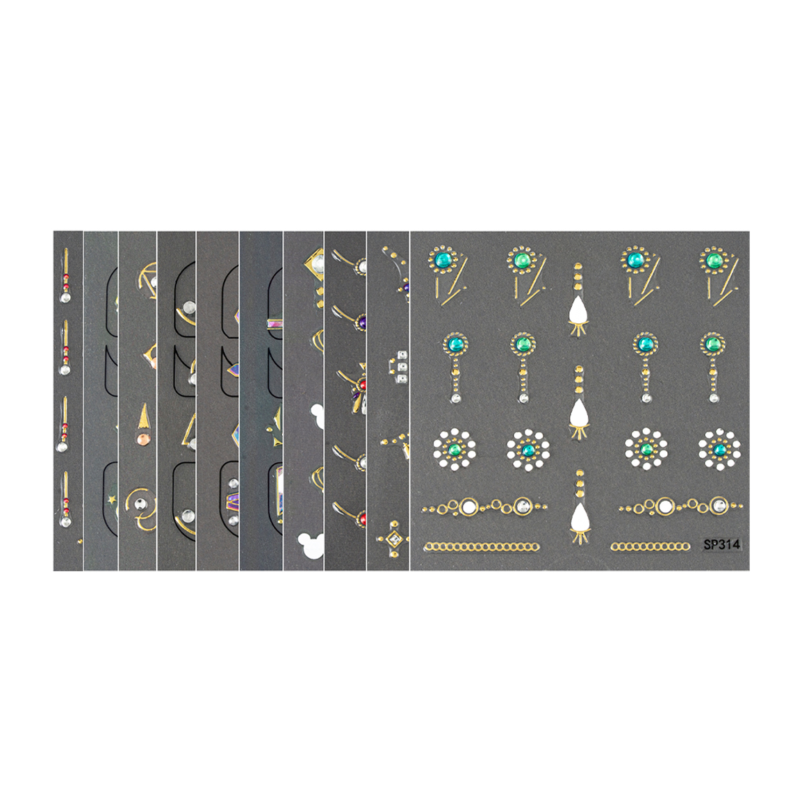 لنز ناخن کد 05 بسته 10 عددی ارسال با طرح رندوم