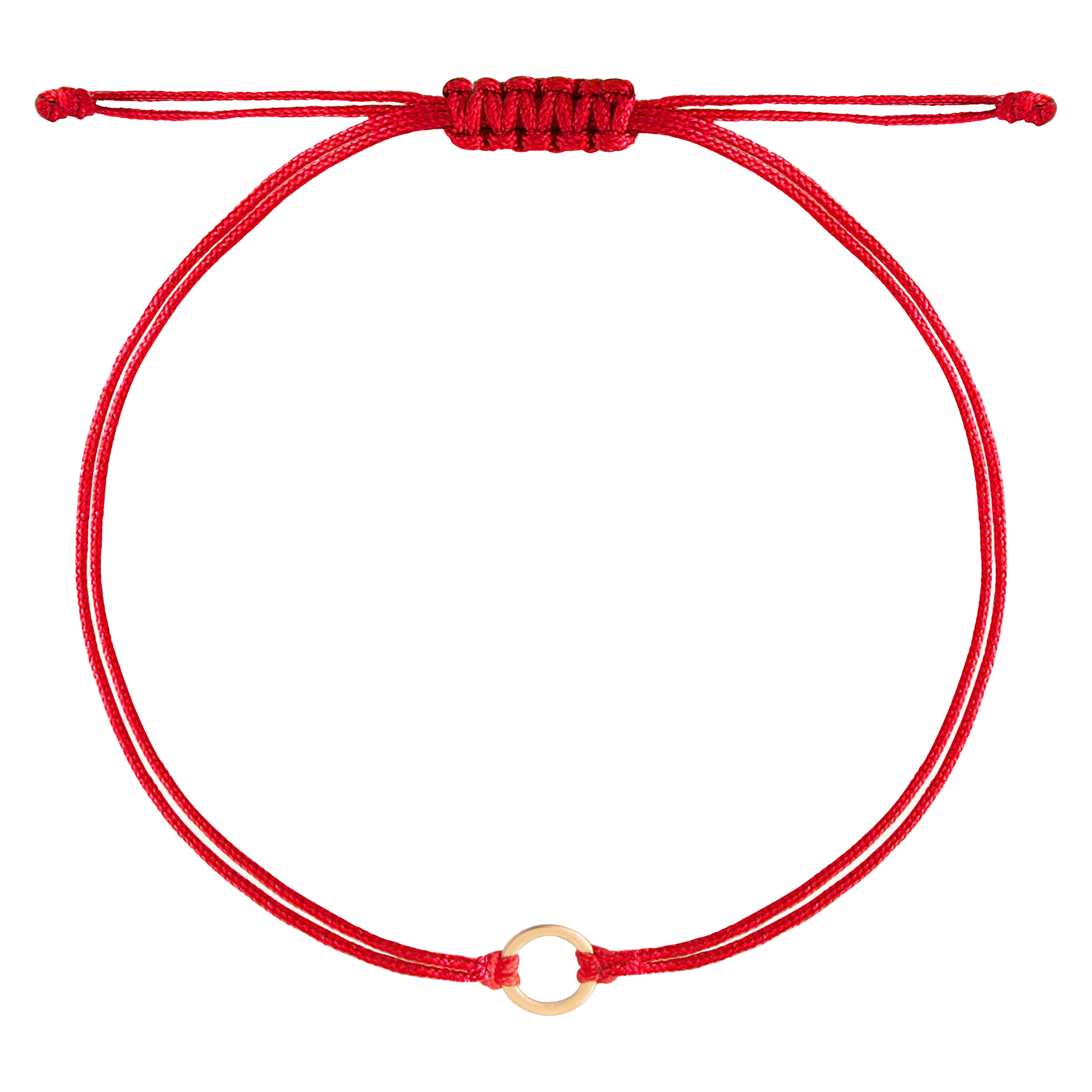 دستبند بندی طلا 18 عیار زنانه مدل دایره توخالی