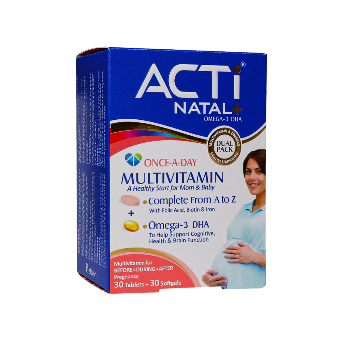 سافت ژل و قرص مولتی ویتامین مدل Acti Natal Plus مناسب خانم ها بسته 60 عددی