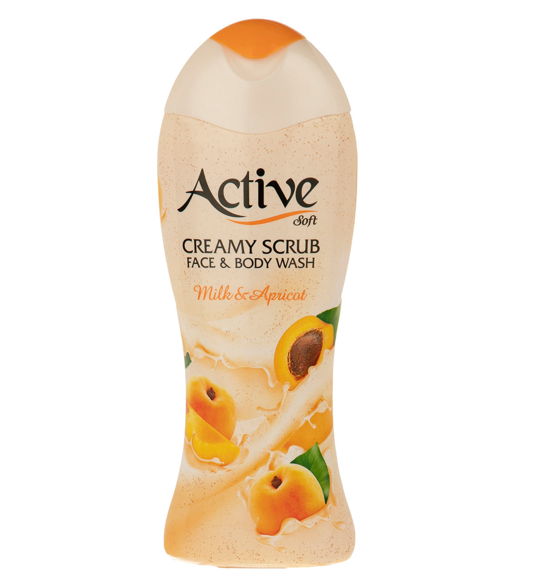 شامپو بدن و صورت کرمی با رایحه شیر و زردآلو 400گرم