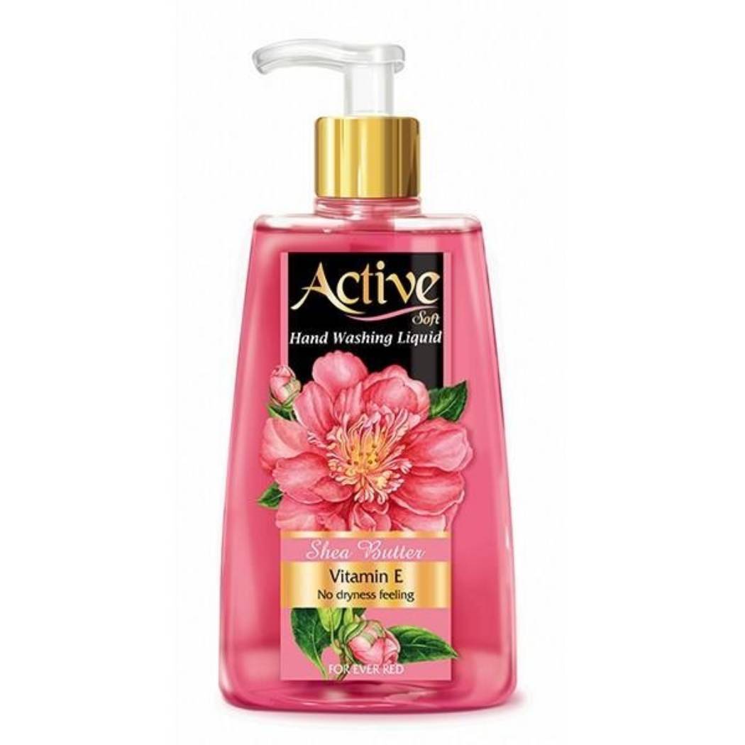 مایع دستشویی شفاف صورتی 450 گرمی