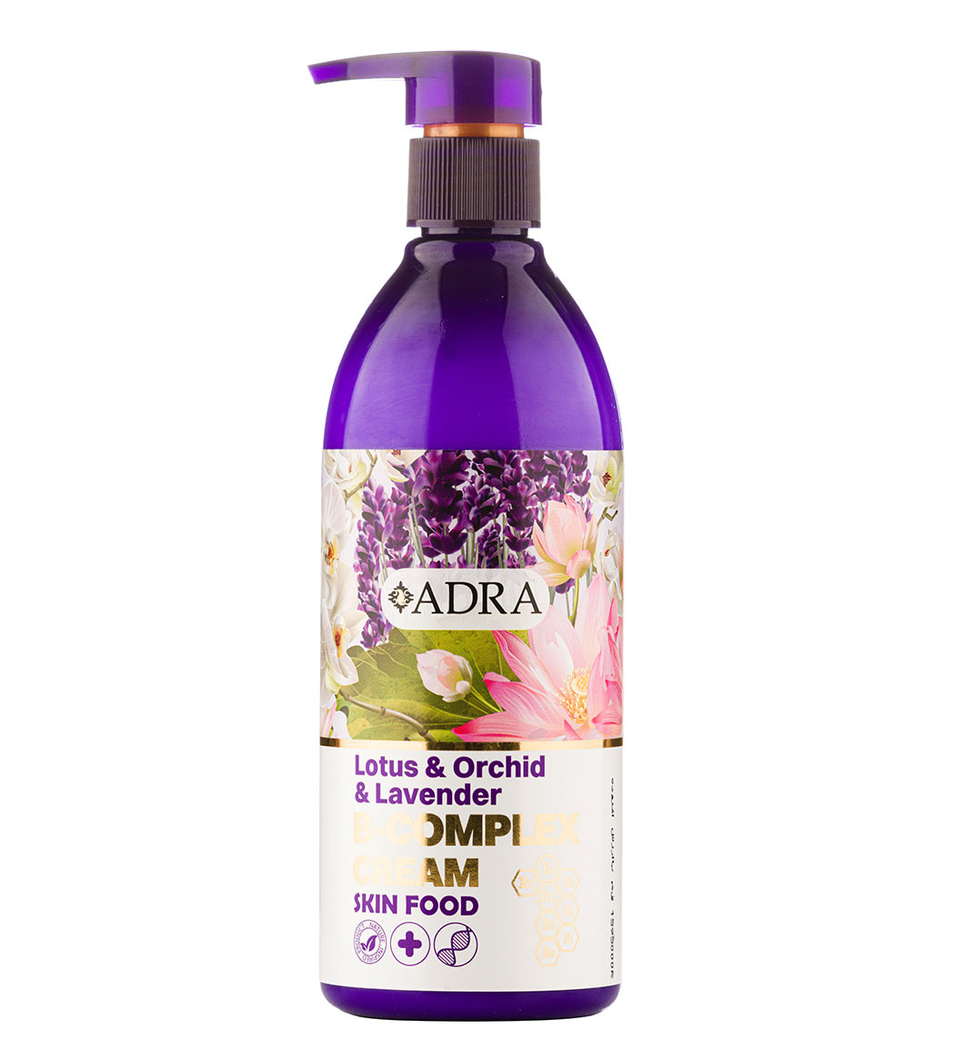 کرم مرطوب کننده ب کمپلکس حاوی عصاره ارکیده، لوتوس و اسطوخودوس حجم 350 میل