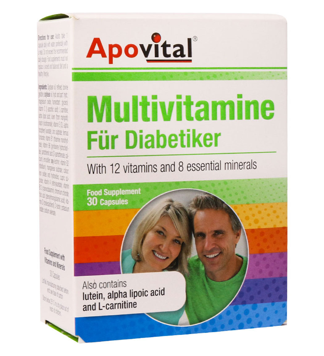 کپسول مولتی ویتامین مناسب افراد دیابتی بسته 30 عددی