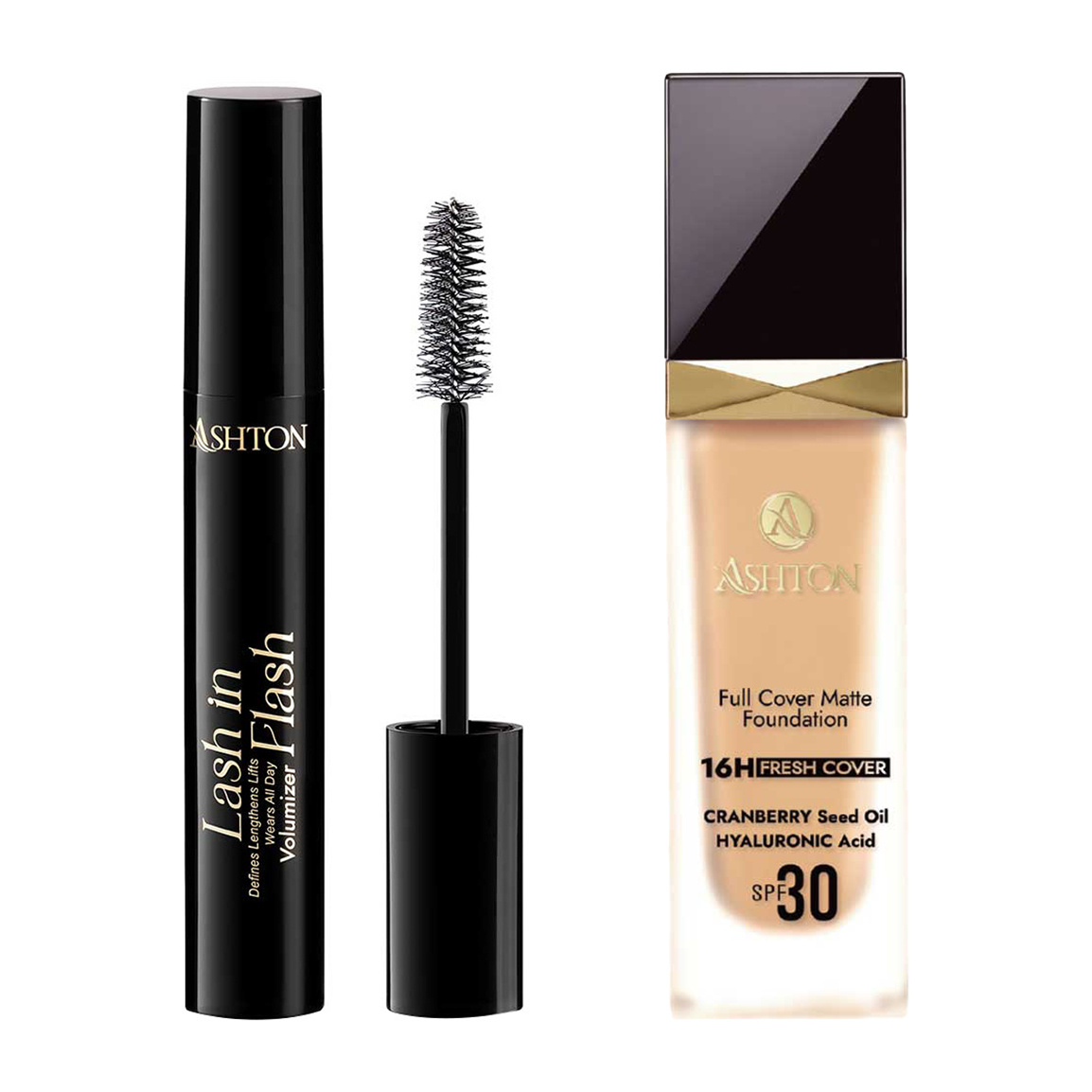 پک دو عددی ریمل حجم دهنده مدل Lash In Flash حجم 15 میلی لیتر و کرم پودر فول کاور با Spf30 حجم 30 میلی لیتر شماره 38