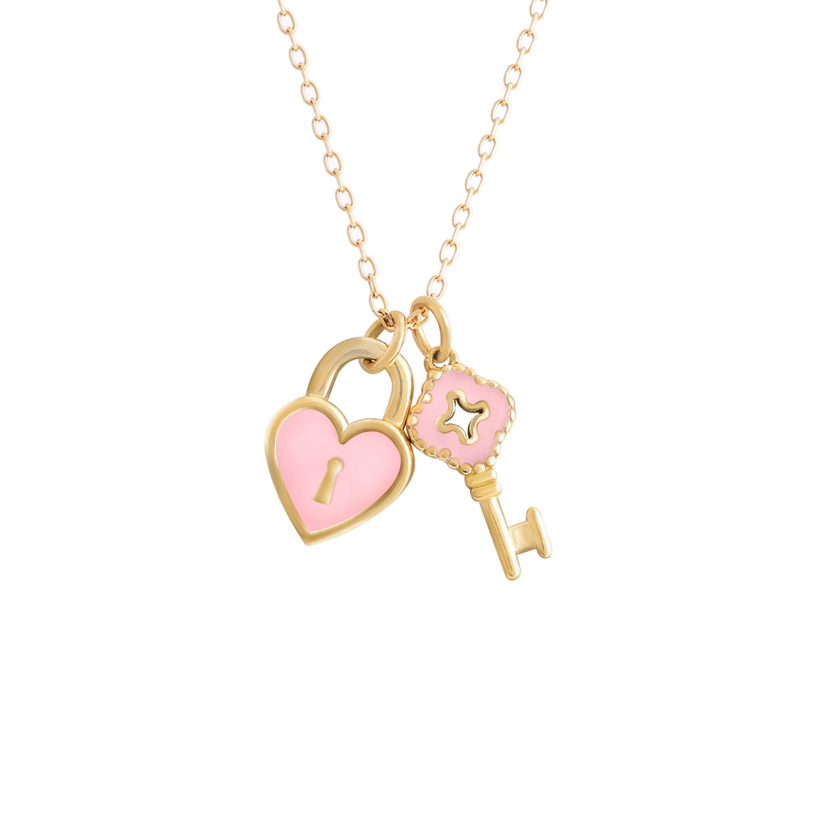 گردنبند طلا قلب و کلید 2.73 گرم