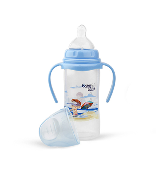 شیرخوری دهانه عریض ارتودنسی دسته دار 300میل PP آویز مدل 407