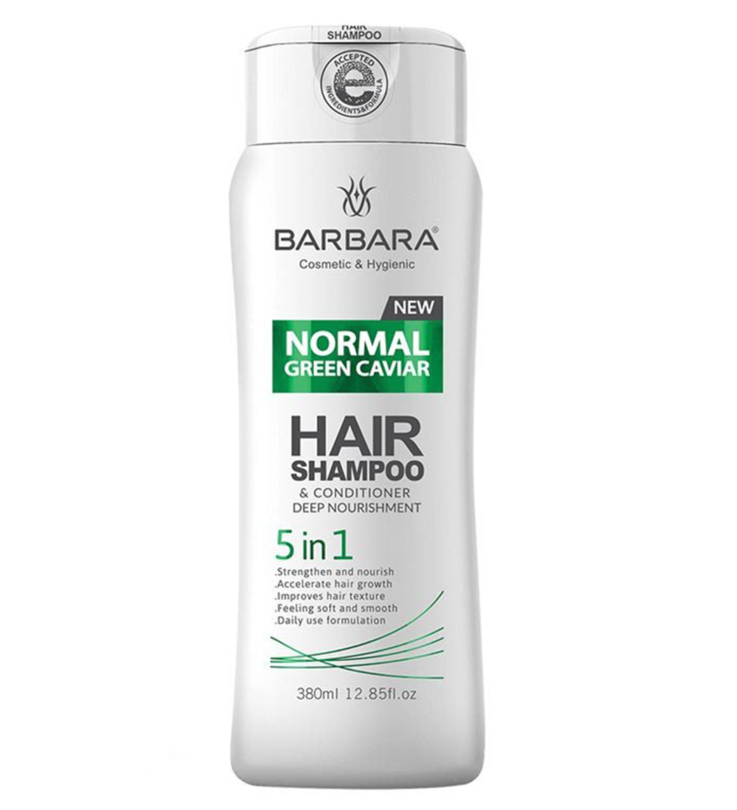 شامپو مخصوص موهای معمولی 5 در 1  مدل خاویار سبز 380میل