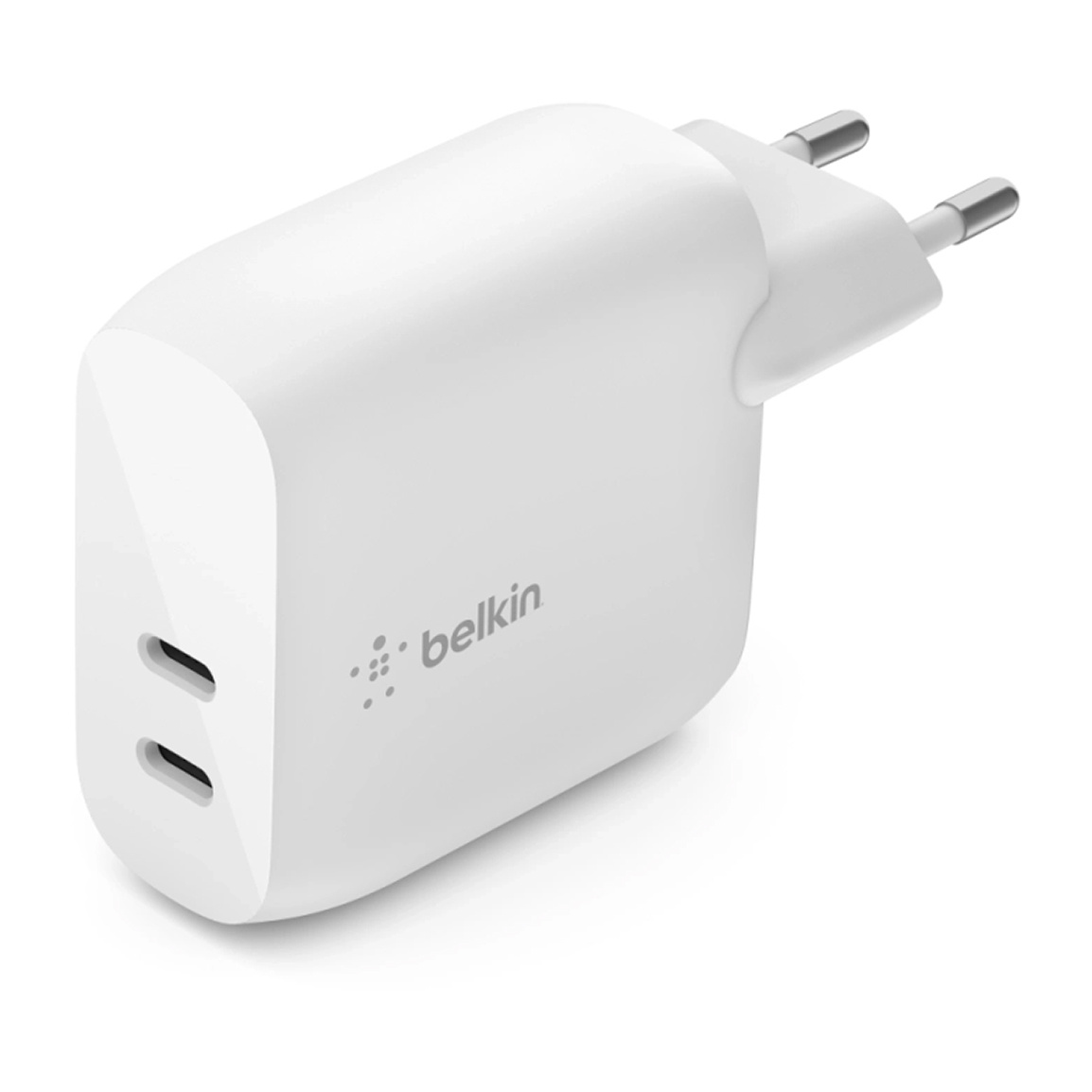 شارژر دیواری شارژ سریع دو پورت USB-C 40 وات مدل WCB006vfWH