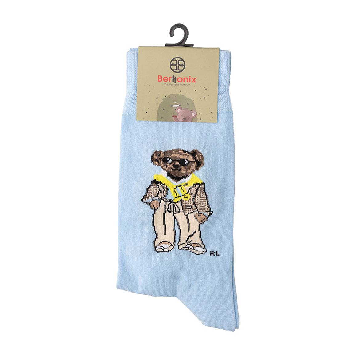 جوراب فانتزی مدل تدی آبی