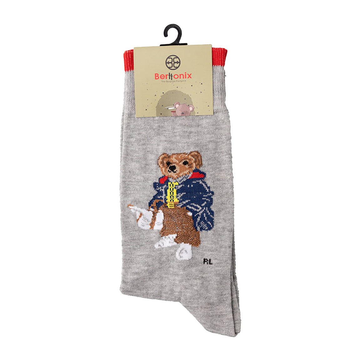 جوراب فانتزی مدل تدی طوسی