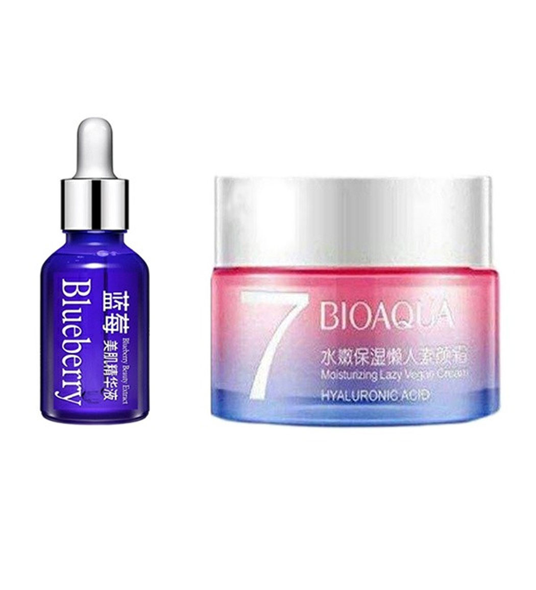 پک 2 عددی کرم ضد چروک مدل سون و سرم ضد چروک مدل بلوبری