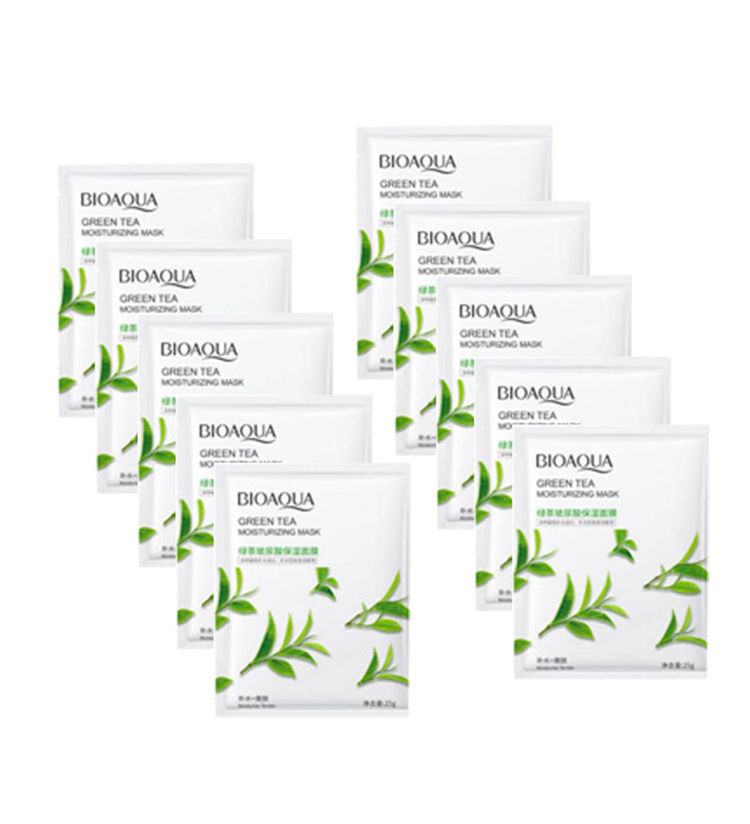 پک 10 عددی ماسک صورت مدل چای سبز