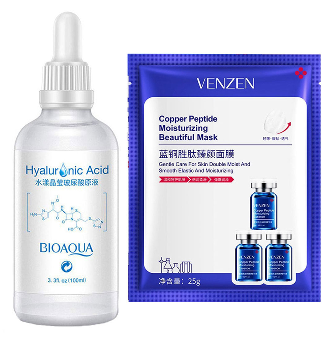 پک 2 عددی ماسک ورقه ای Copper Peptide ونزن و سرم آبرسان هیالورونیک اسید