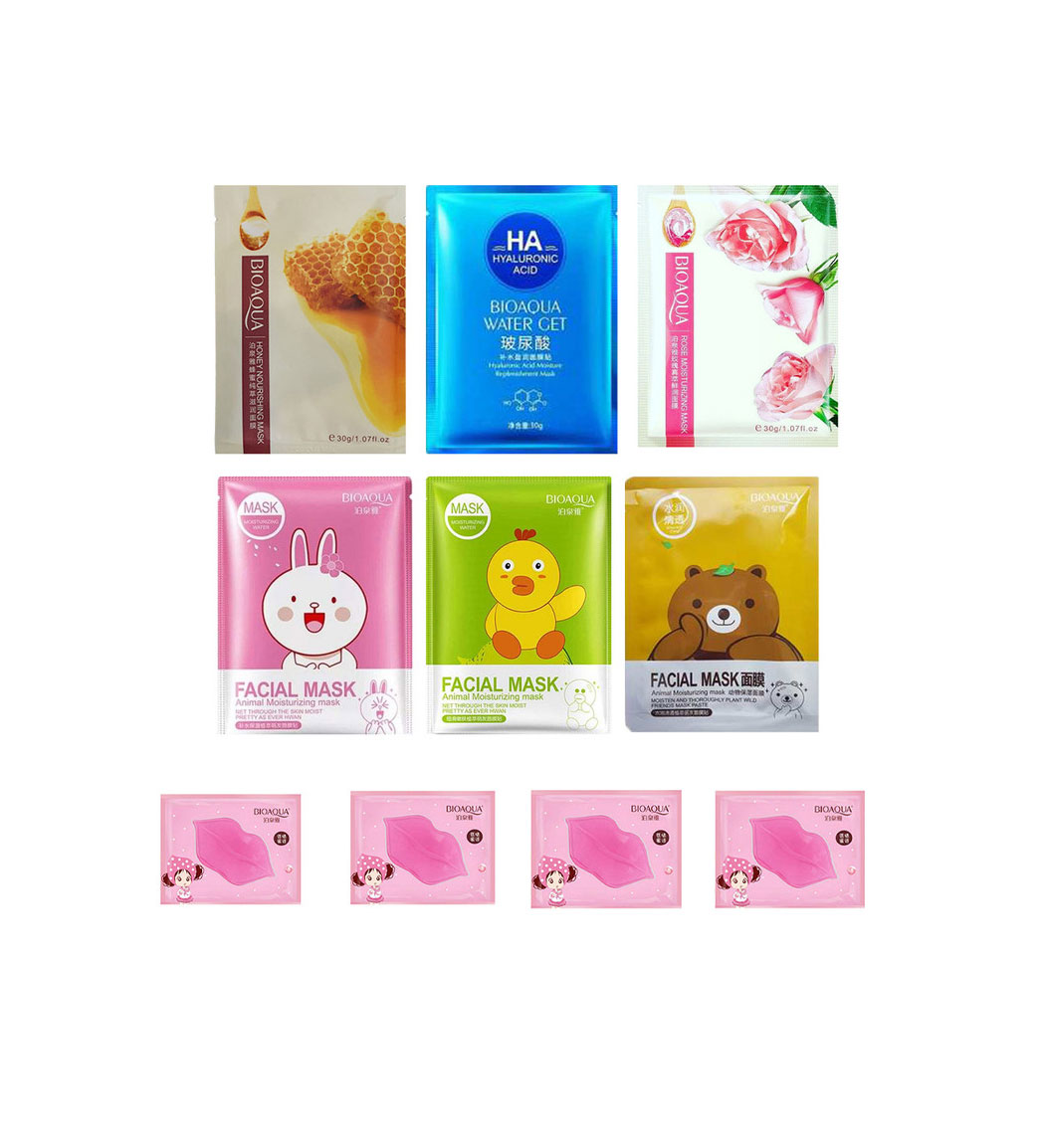 پک 10 عددی ماسک صورت و لب