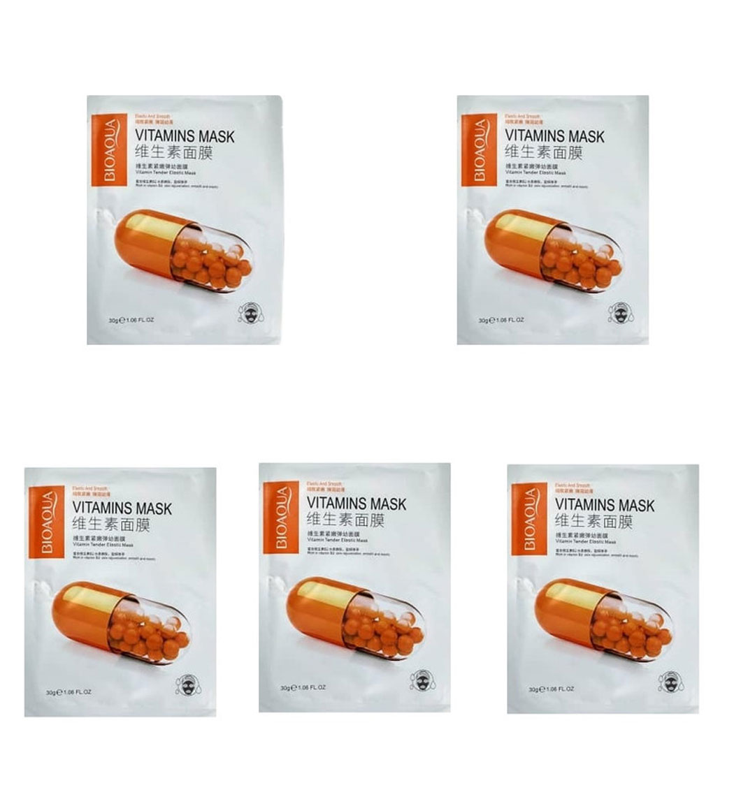 پک 5 عددی ماسک صورت کپسولی قرمز