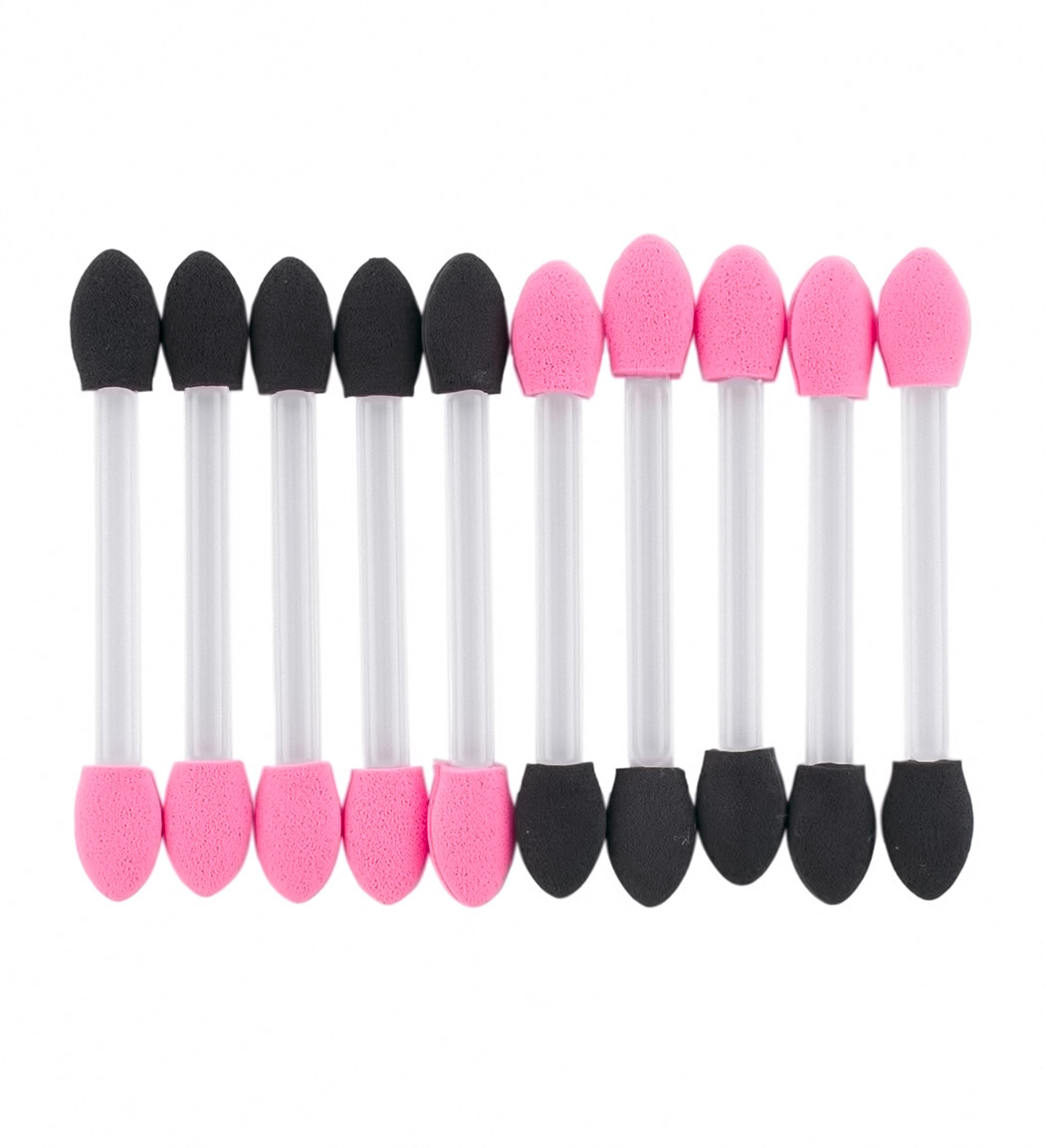 براش قلمی آرایشی دو طرفه مناسب سایه چشم 10 عددی