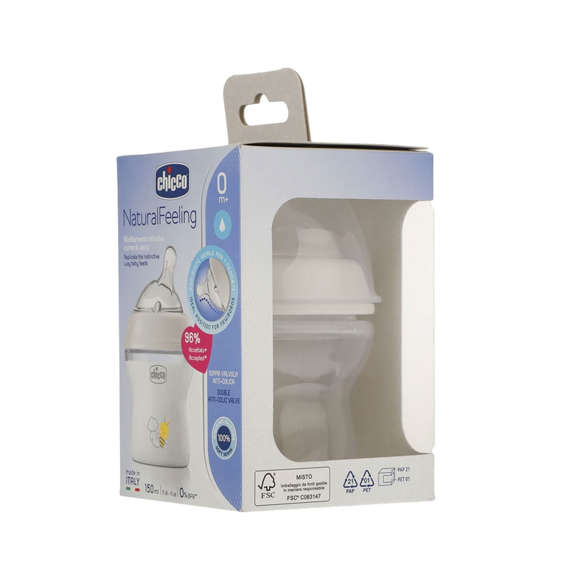 شیشه شیر مدل Natural Feeling ظرفیت 150 میلی لیتر بی رنگ