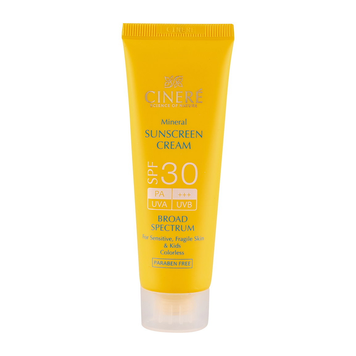 کرم ضد آفتاب SPF30+ بدون رنگ مینرال مناسب پوست حساس