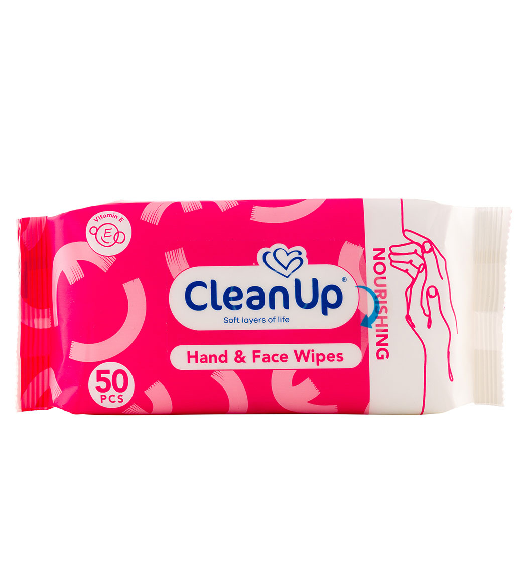 دستمال مرطوب پاک کننده دست و صورت با خاصیت رطوبت رسانی 50 عددی