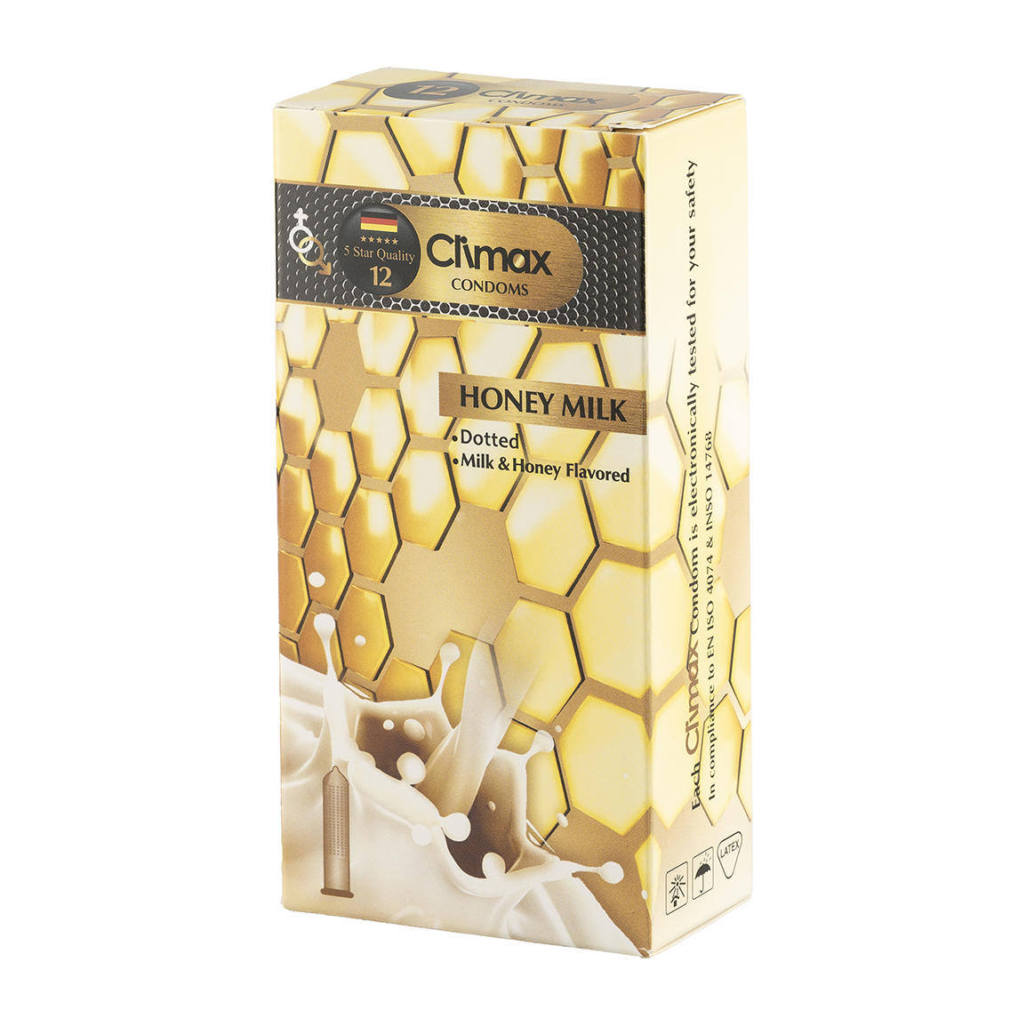 کاندوم مدل HONEY MILK بسته 12 عددی