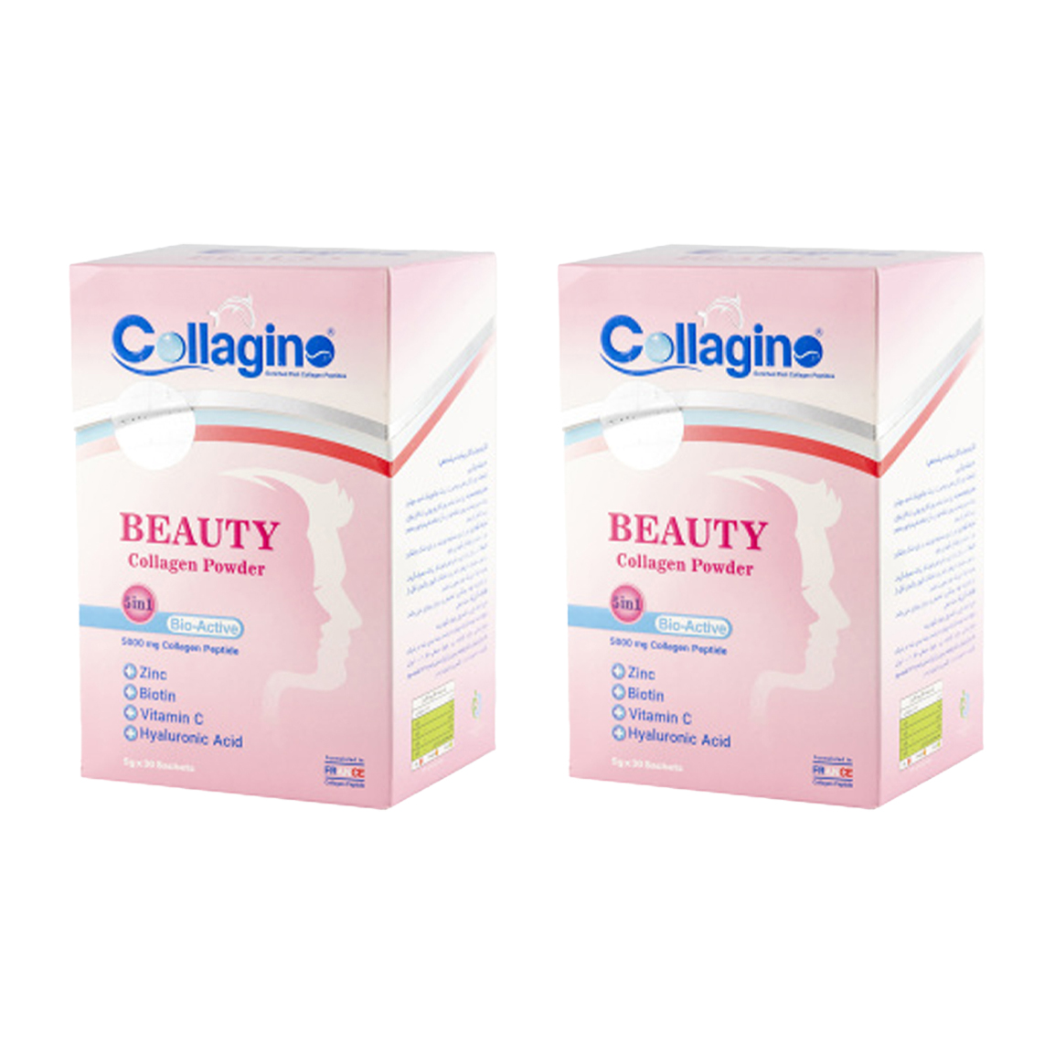 پک دو عددی پودر کلاژن بیوتی ساشه بسته 30 عددی