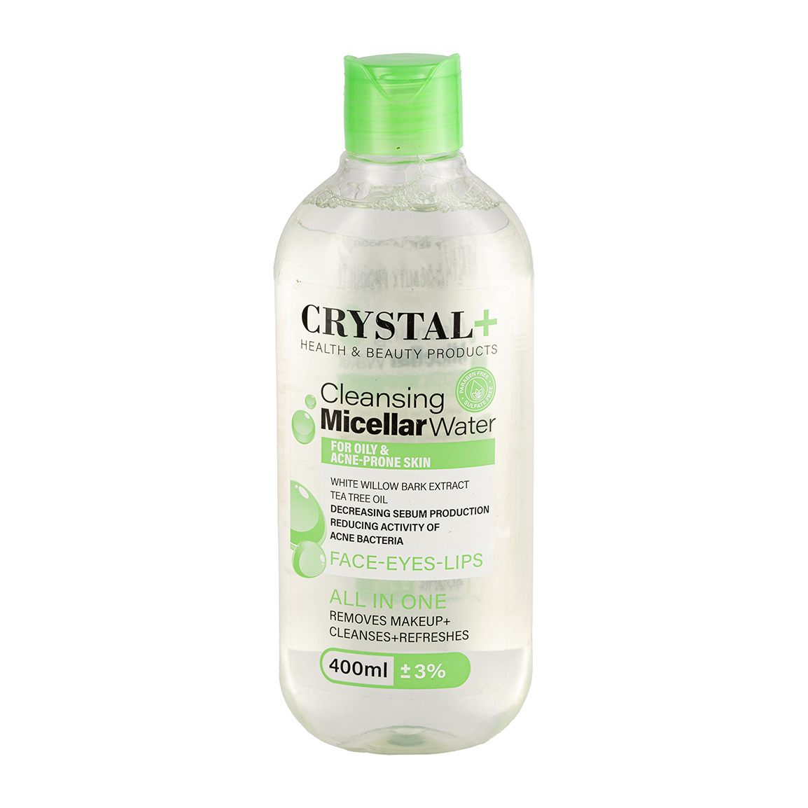 محلول پاک کننده آرایش چشم، لب و صورت مناسب پوست چرب و مستعد جوش حجم 400 میلی لیتر