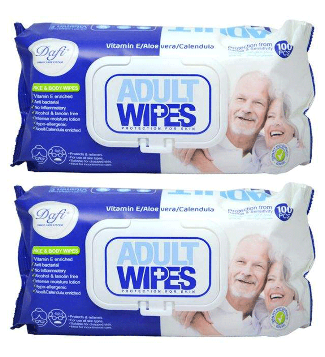 دستمال مرطوب مدل Adult Wipes پک 2 عددی