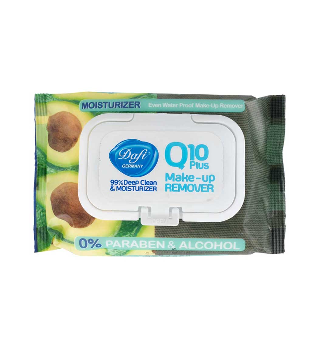 دستمال مرطوب پاک کننده آرایش حاوی Q10 و عصاره آووکادو 50 عددی