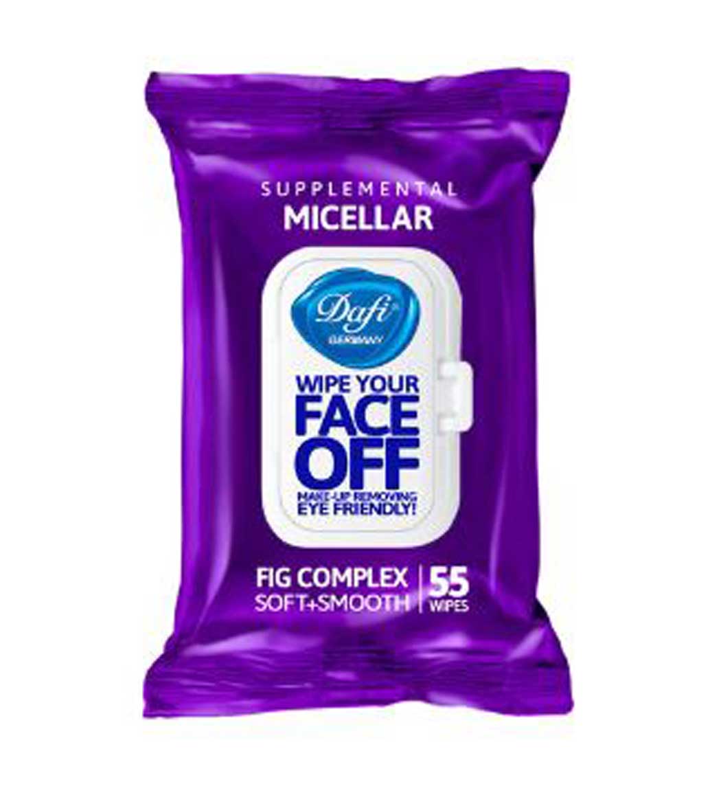 دستمال مرطوب پاک کننده آرایش مدل میسلار بسته 55 عددی