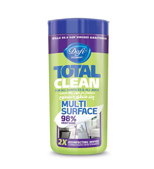 دستمال مرطوب پاک کننده چند منظوره سطوح