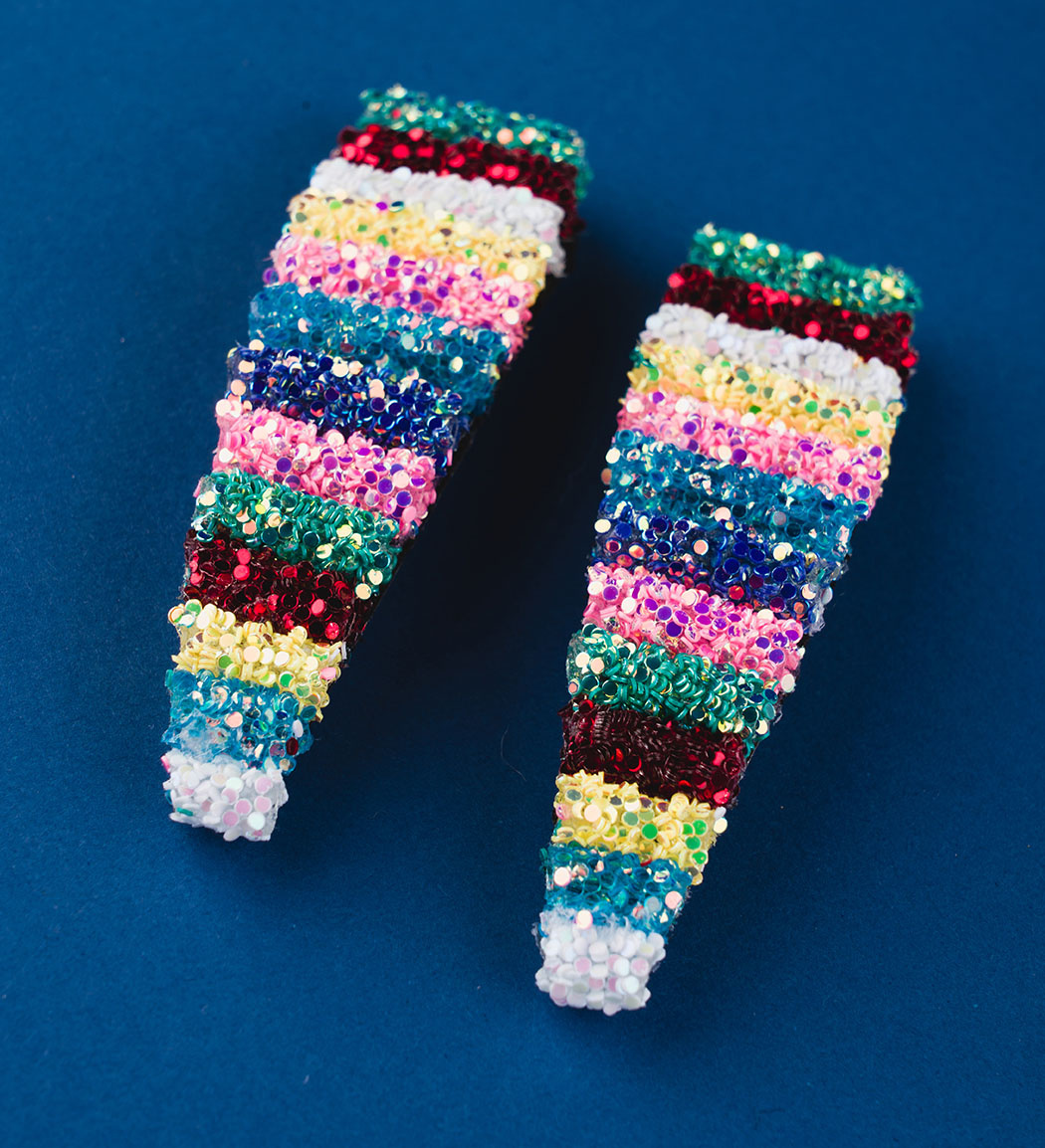 گیره مو دخترانه مدل رنگین کمان برجسته ANM07