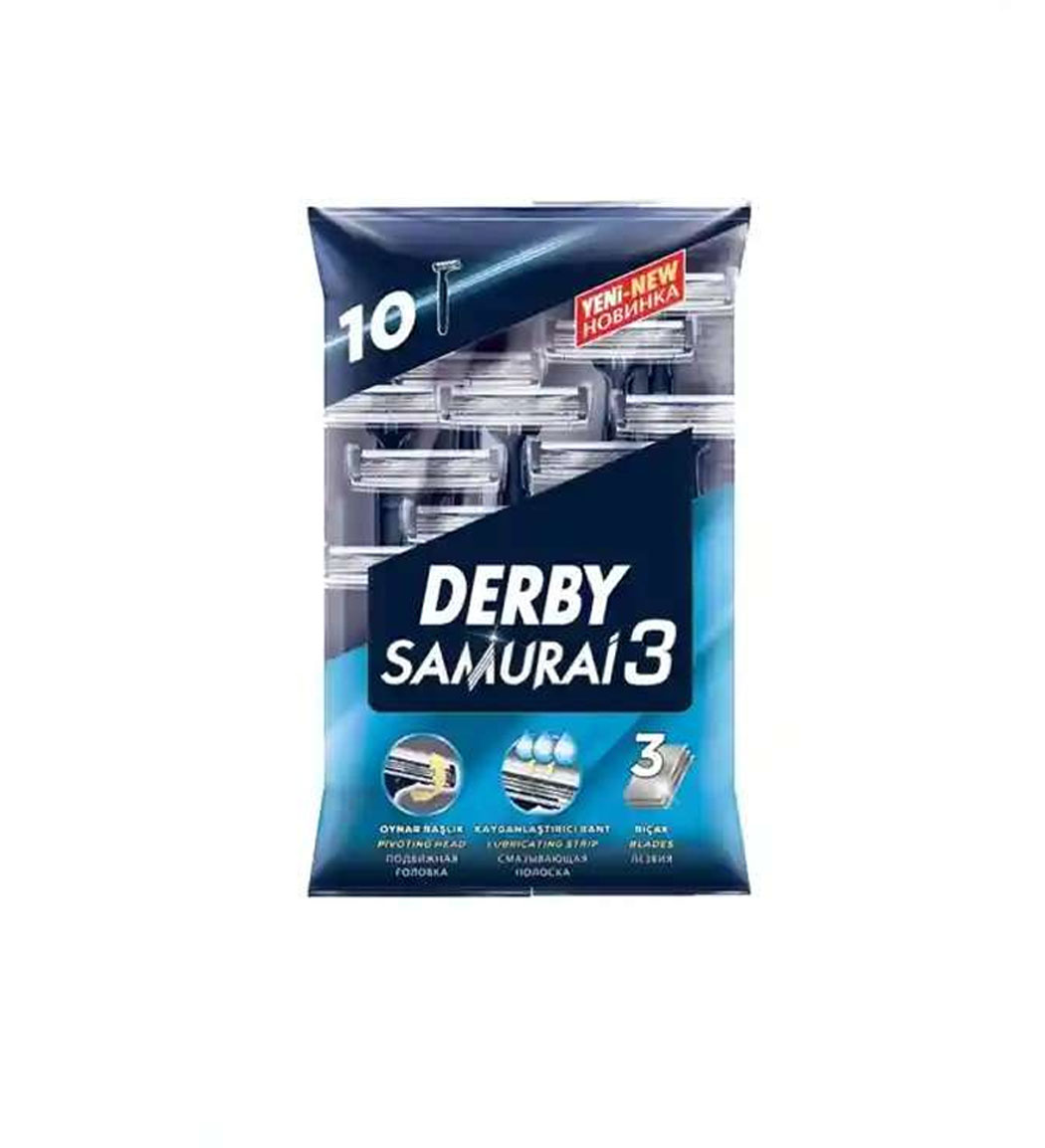 خود تراش سه لبه مدل Samurai 3 بسته 10 عددی