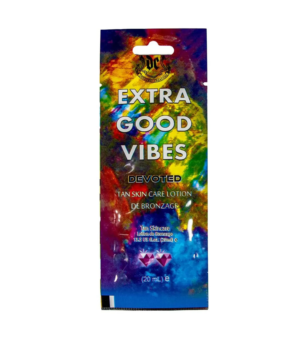 لوسیون سولاریوم یکبار مصرف مدل Extra Good Vibes حجم 20 میل