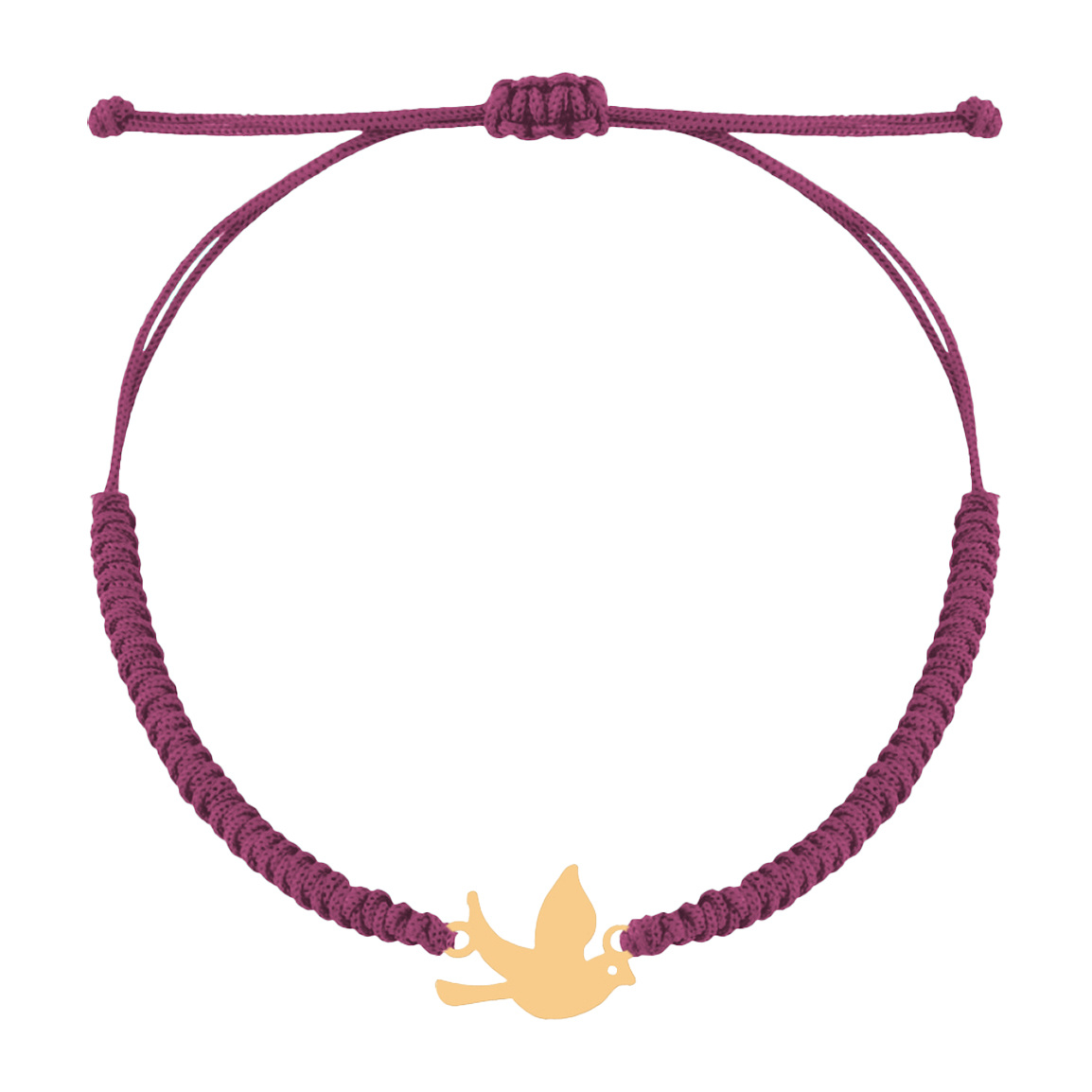 دستبند طلا 18 عیار با بند بافت مدل پرنده