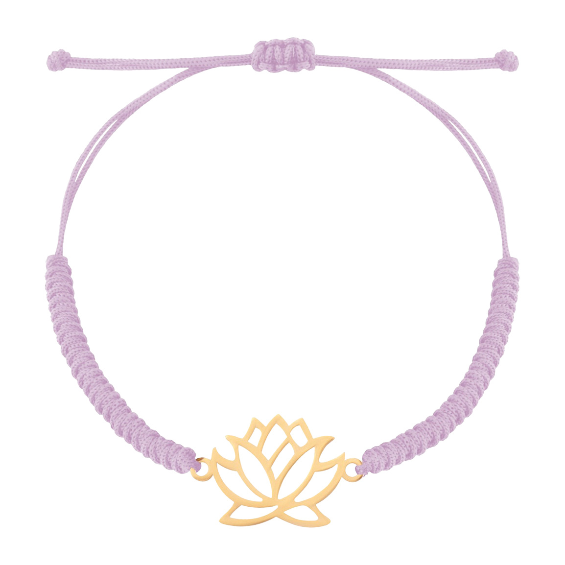 دستبند طلا 18 عیار با بند بافت مدل نیلوفر