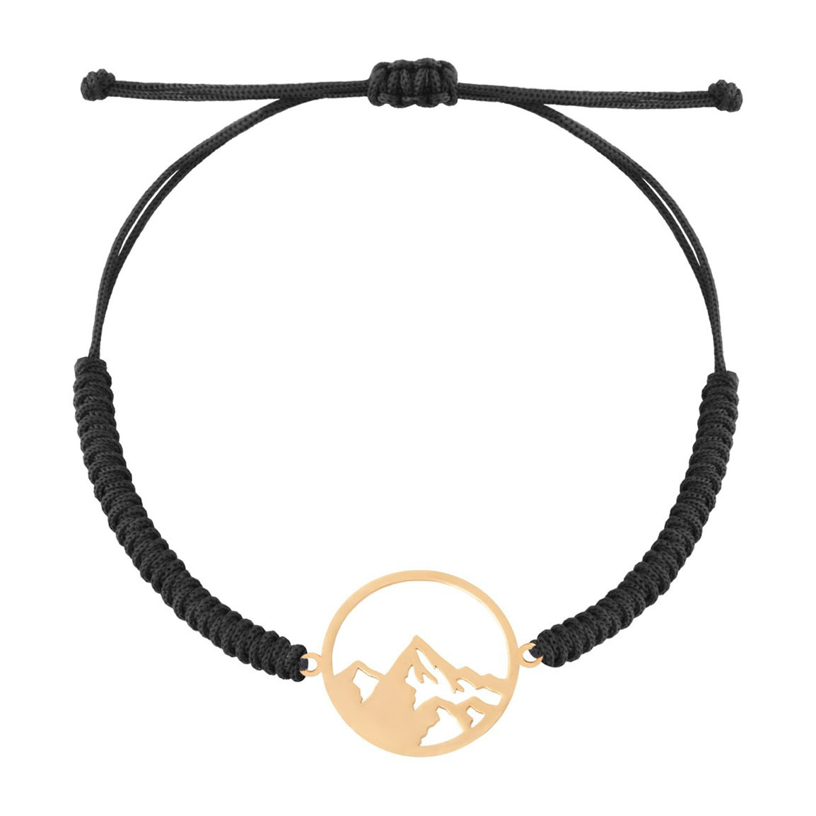 دستبند طلا 18 عیار با بند بافت مدل کوهسار