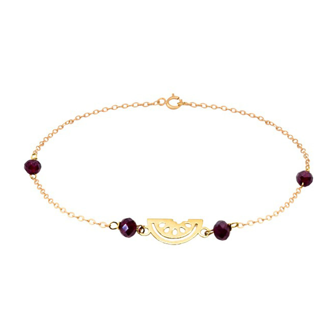 دستبند طلا 18 عیار مدل هندوانه و دانه انار