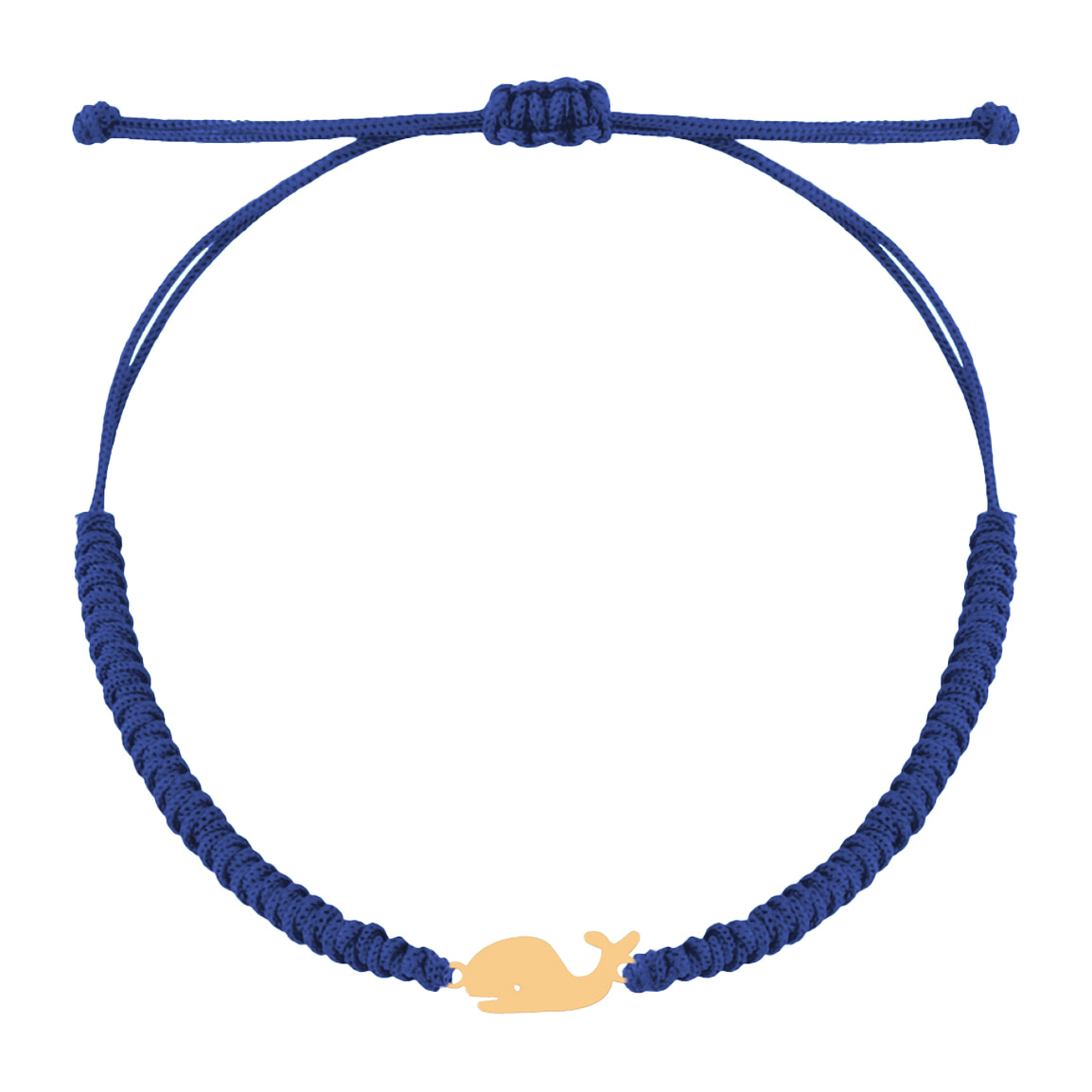 دستبند طلا 18 عیار با بند بافت مدل نهنگ