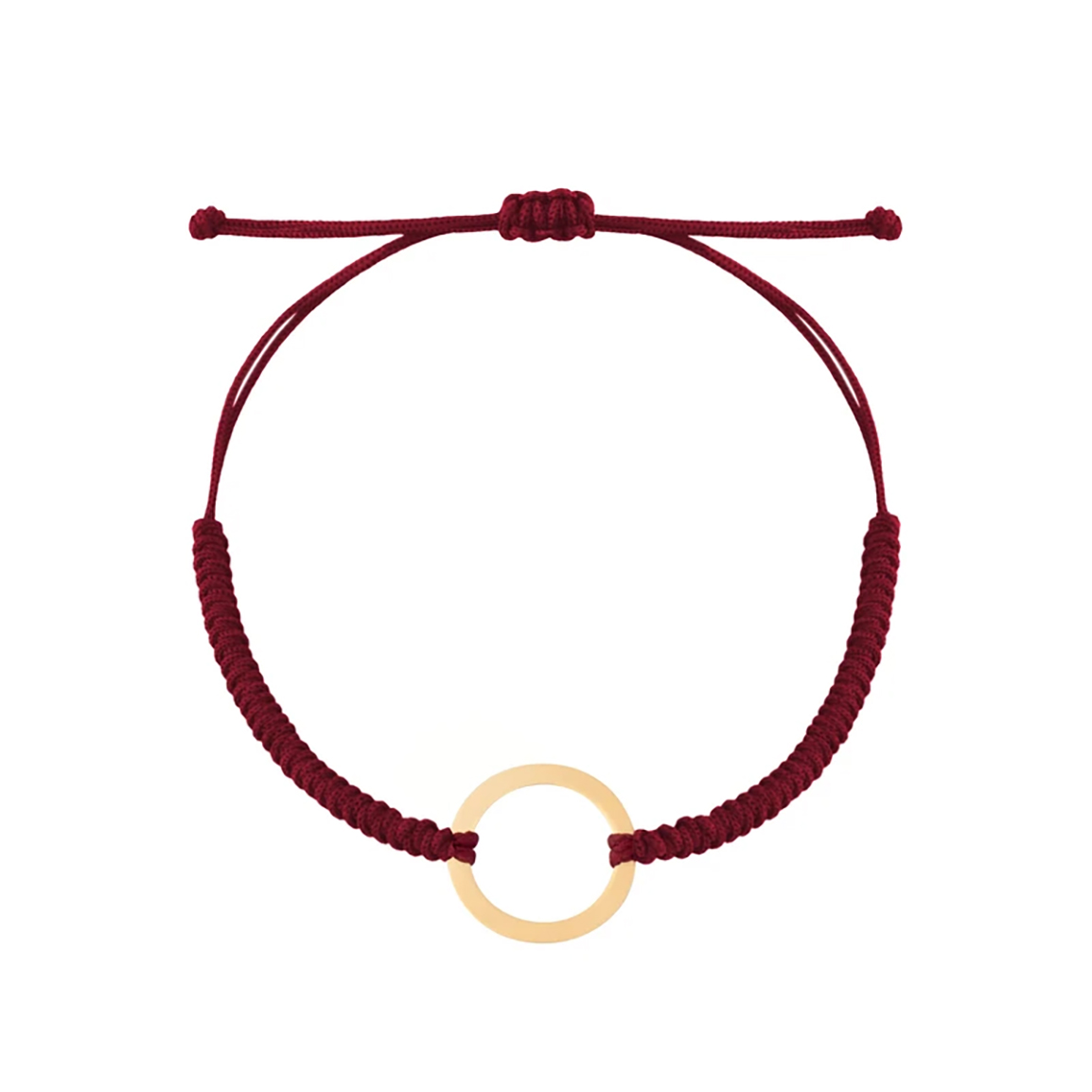 دستبند طلا و بافت دایره تخت