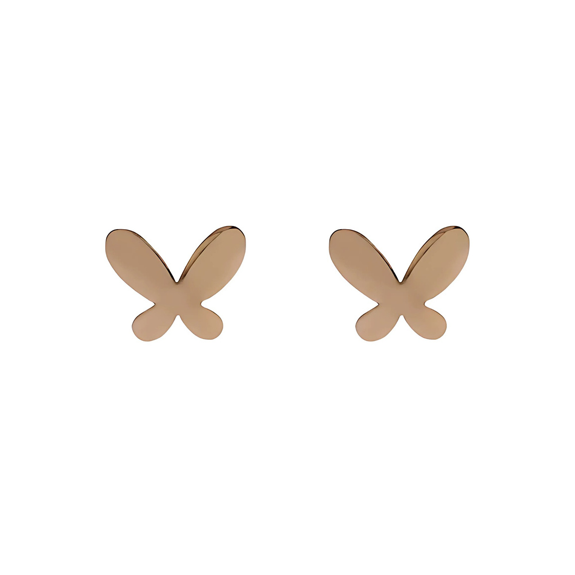 گوشواره طلا میخی مدل پروانه برجسته