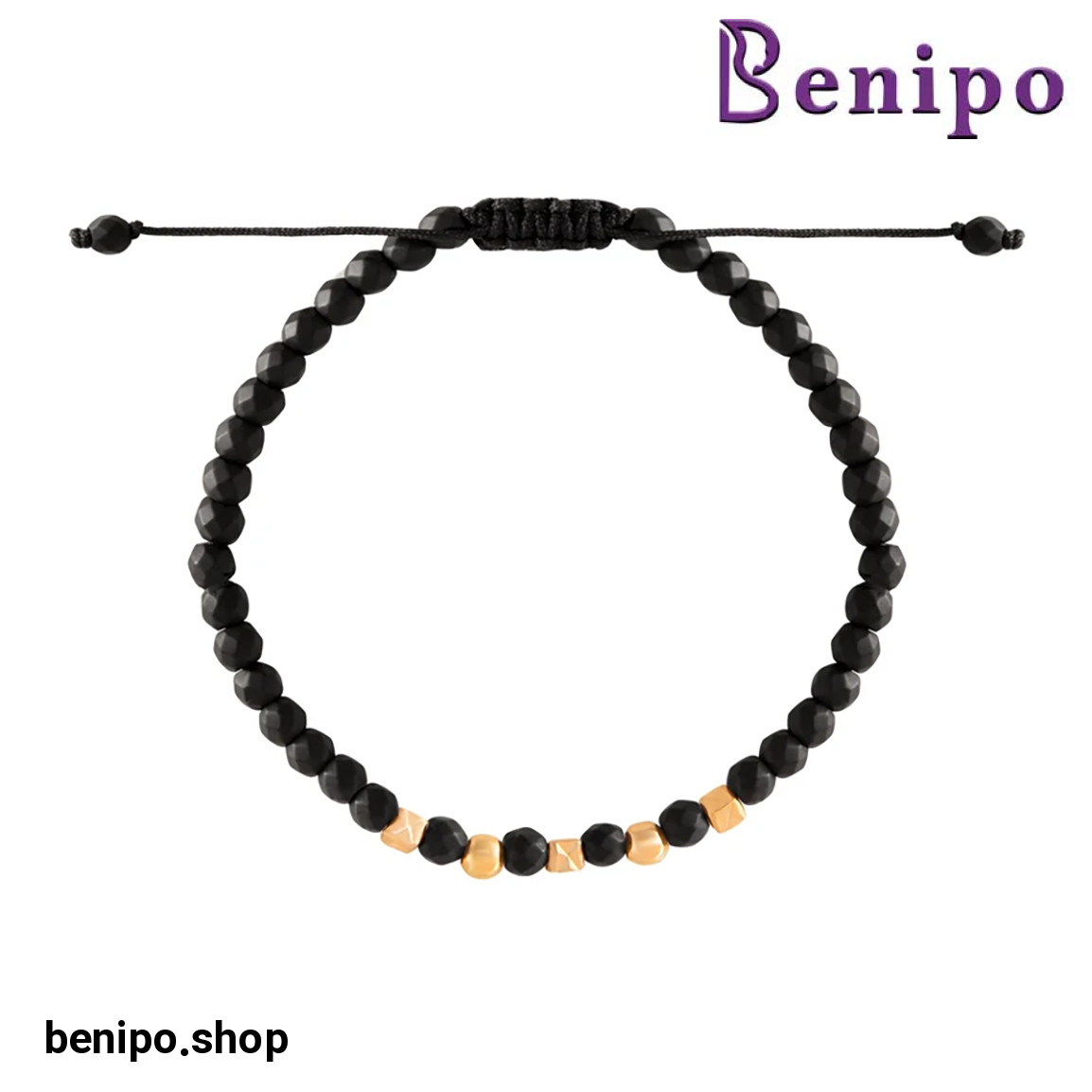 دستبند طلا مدل اونیکس و مکعب تراش