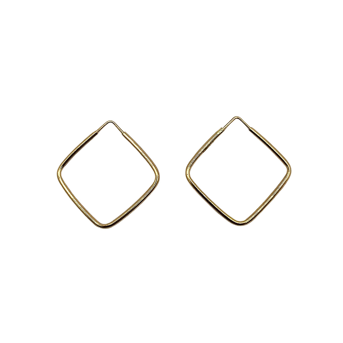 گوشواره طلا مدل لوزی 20 میلی متر