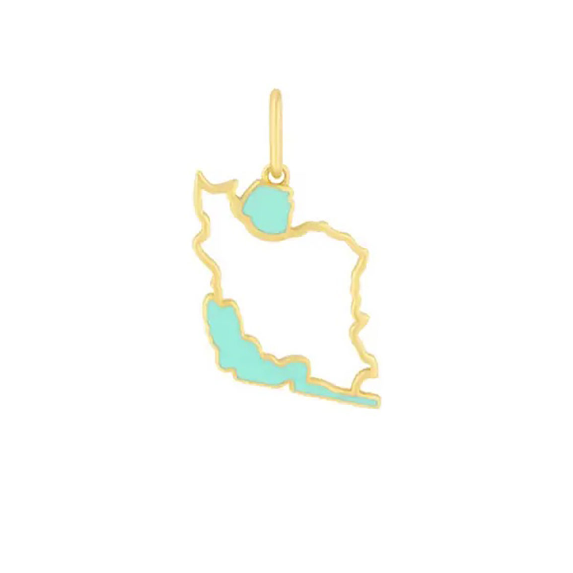 آویز وطن با میناکاری آبی بزرگ