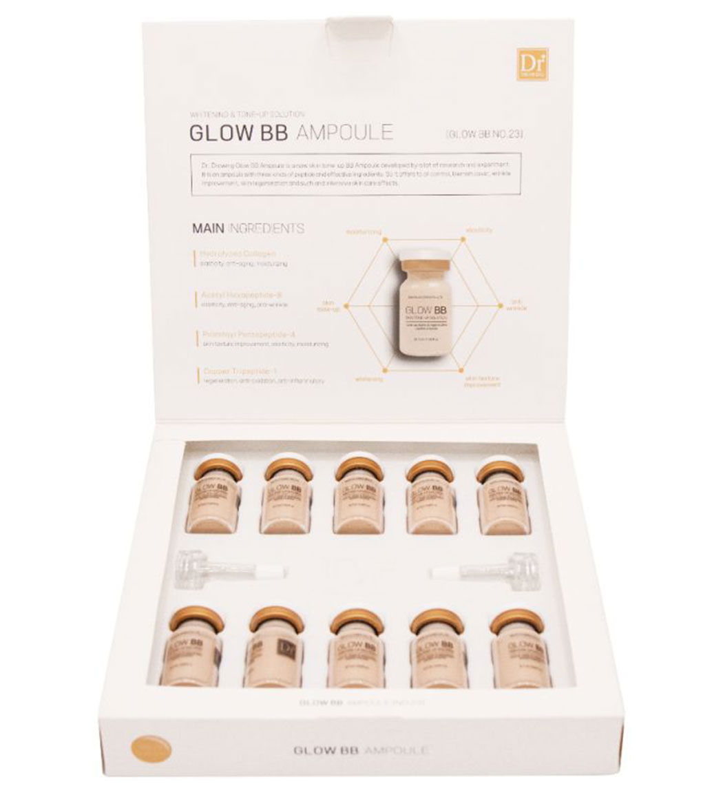 کیت کرم پودر دائم دکتر دراوینگ مدل Glow BB بسته 10 عددی شماره 23
