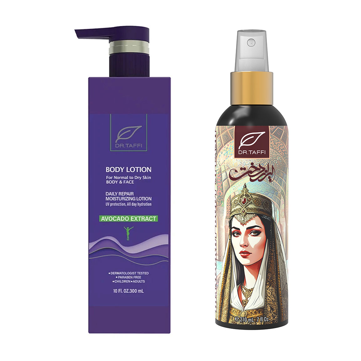 پک 2 عددی لوسیون بدن حاوی Avocado حجم 300 میلی لیتر و بادی اسپلش زنانه مدل Irandokht حجم 210 میلی لیتر