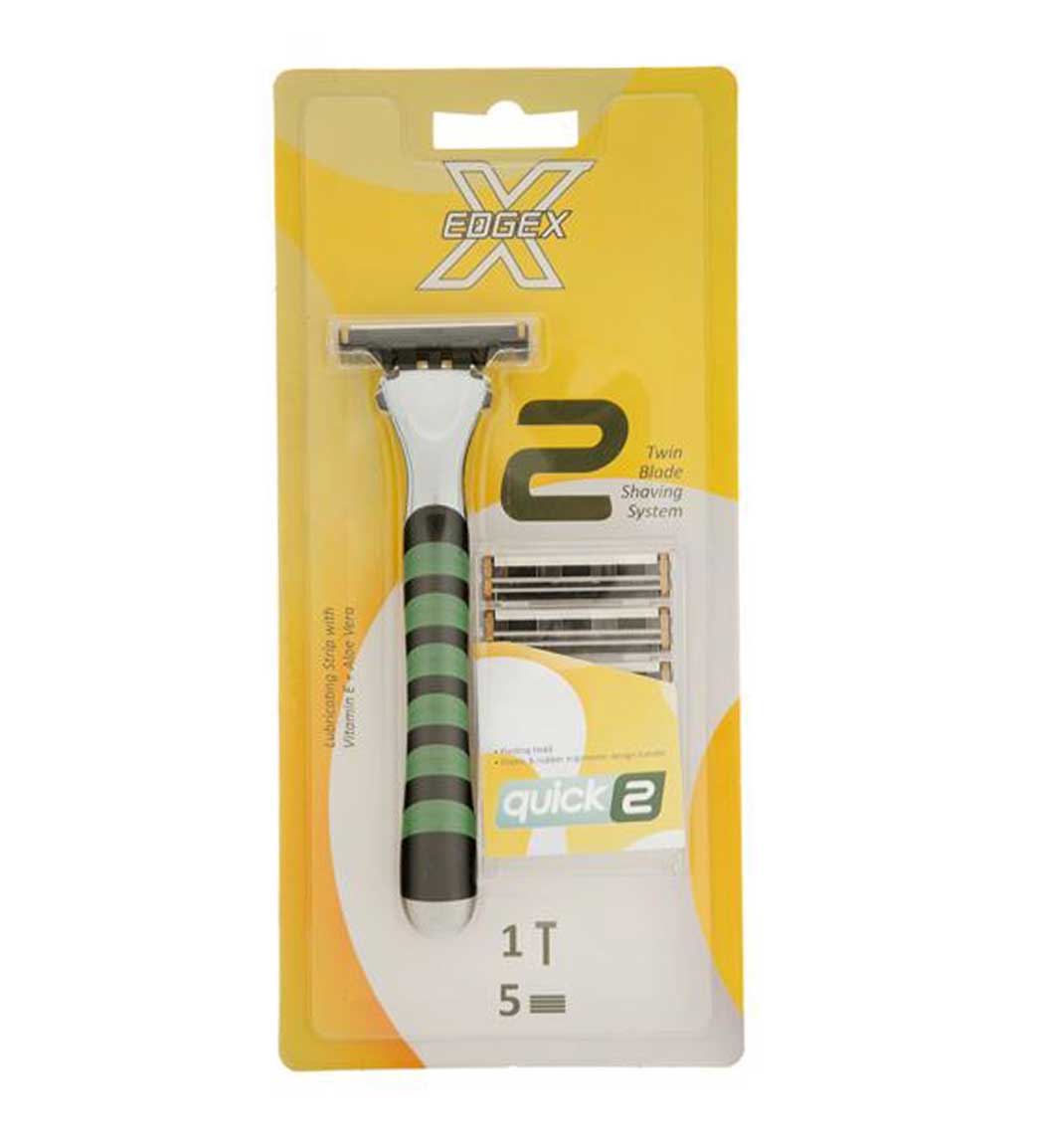 تیغ اصلاح 2 لبه کوئیک 2 به همراه 5 یدک