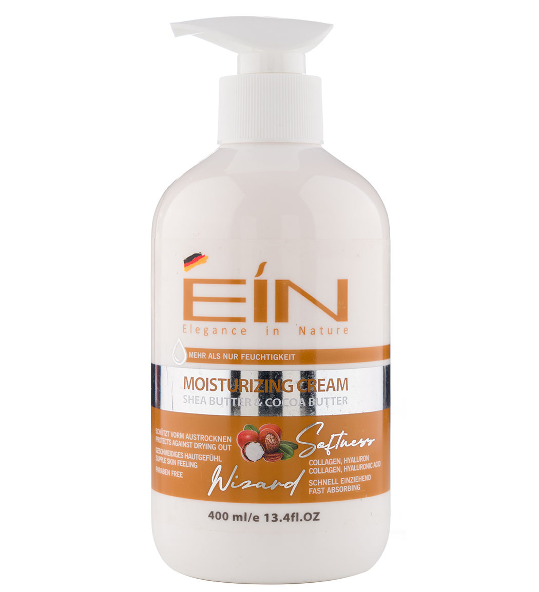 کرم پمپی حاوی کلاژن و هیالورونیک اسید و شی باتر و کوکو باتر حجم 400 میل