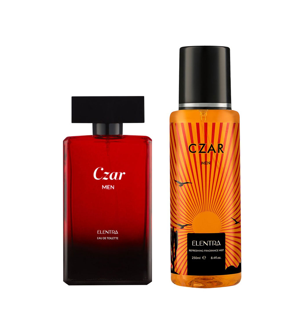 ادو تویلت مردانه مدل Czar به همراه بادی اسپلش مردانه مدل Czar