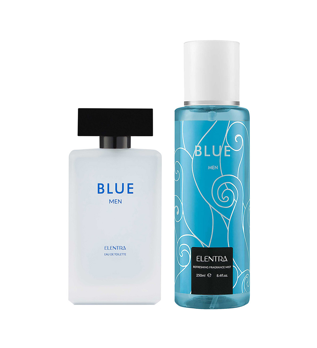 ادوتویلت مردانه مدل Blue به همراه بادی اسپلش النترا مدل Blue